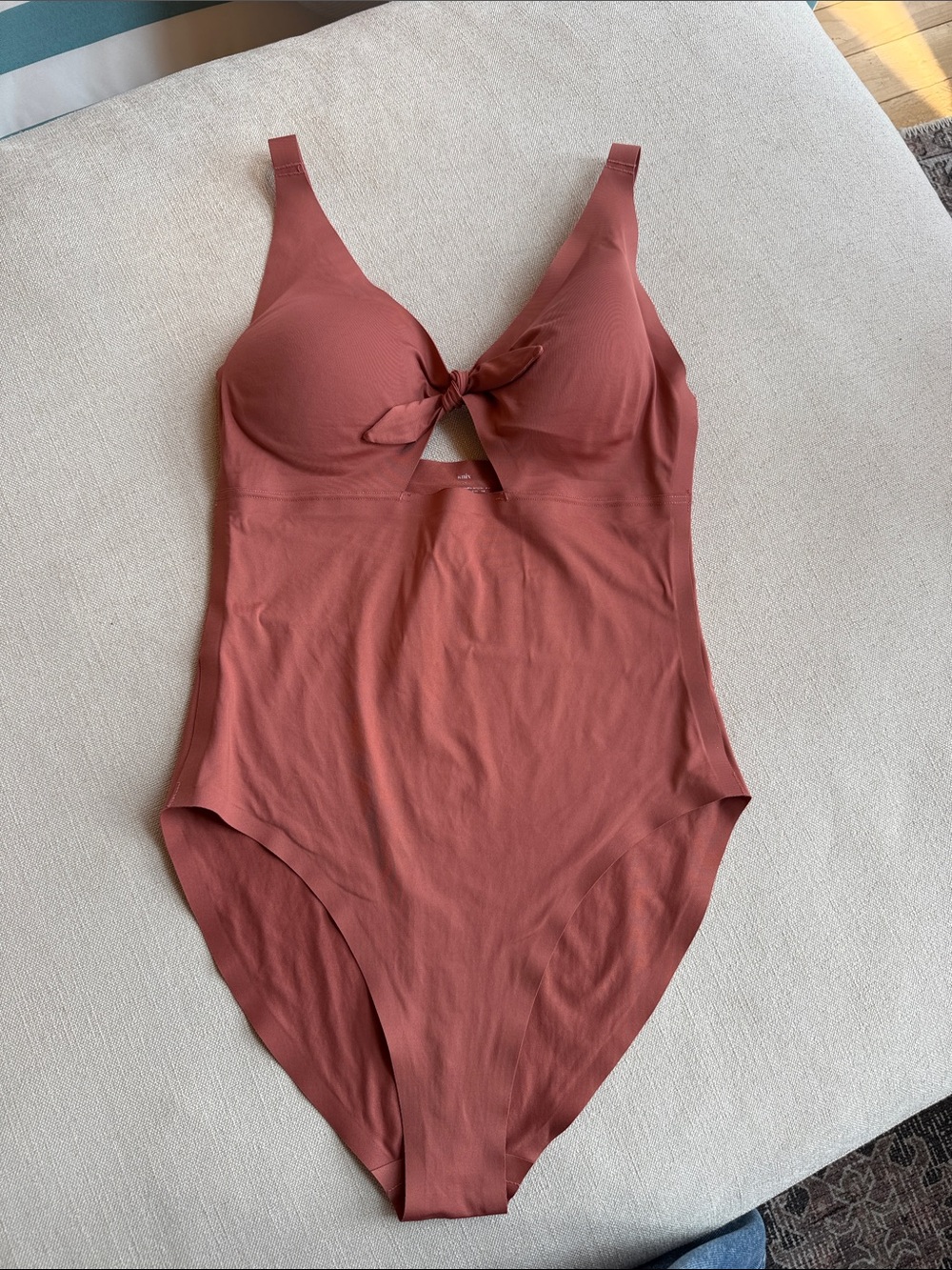 Knix Sleek One-Piece Swimsuit in Dusty Rose(clay)